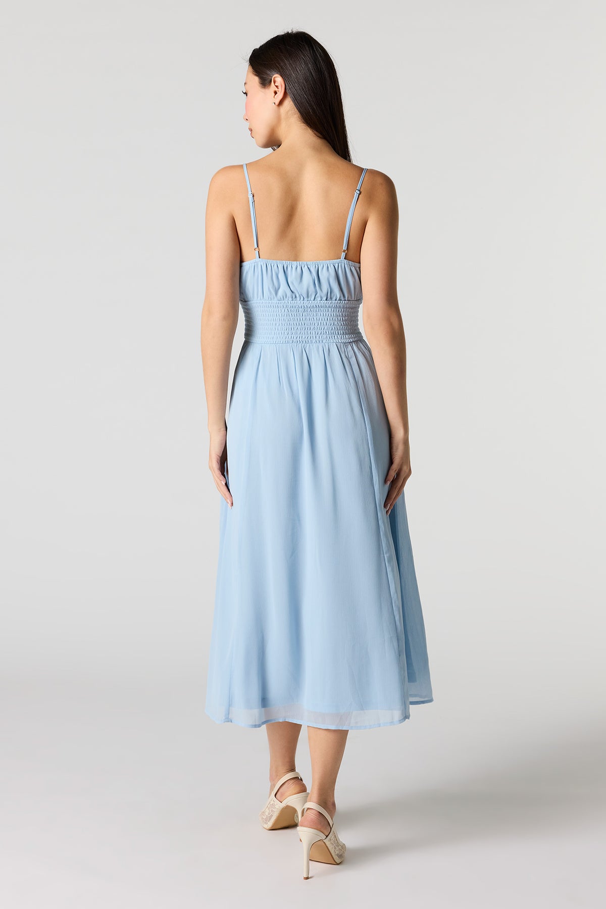 Alt View 3. Chiffon Midi Dress - Light Blue