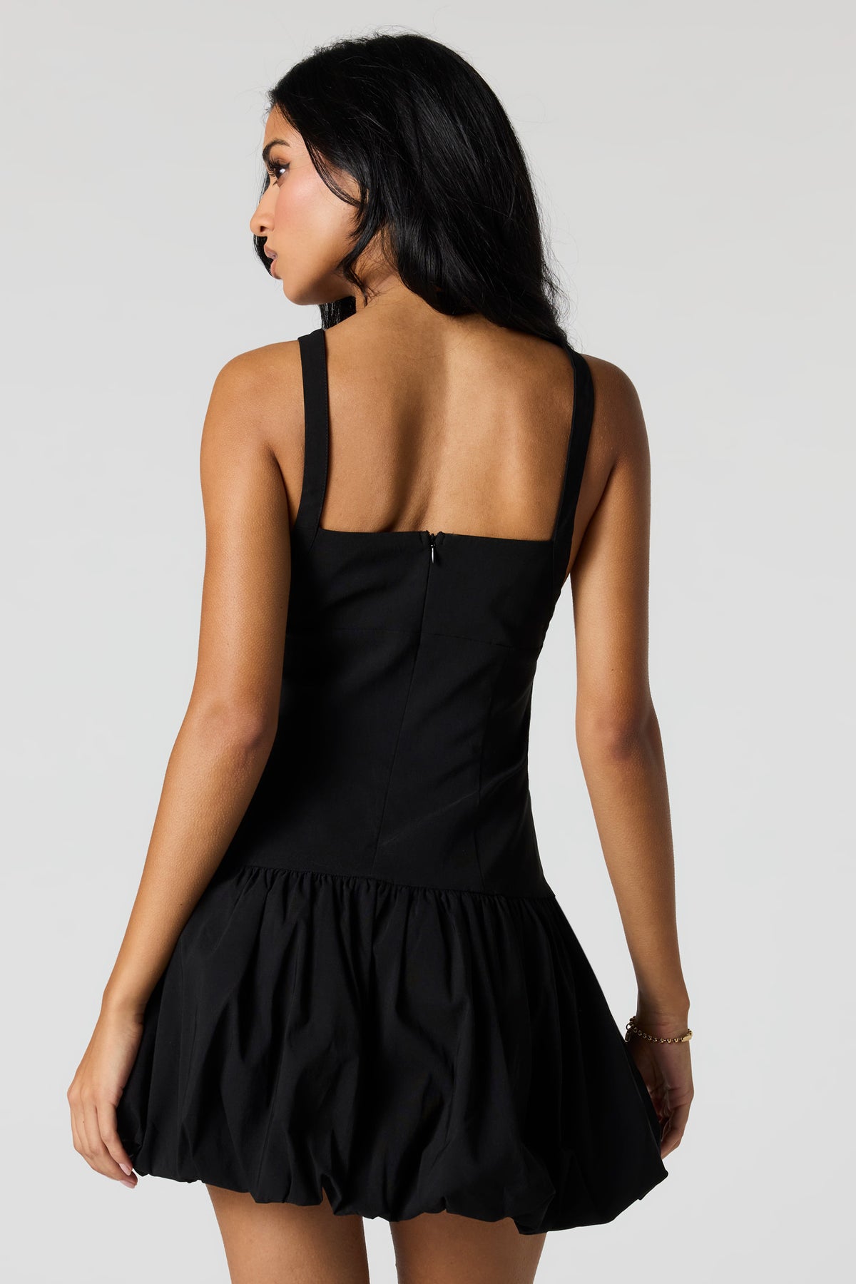 Alt View 2. Cut Out Mini Bubble Dress - Black