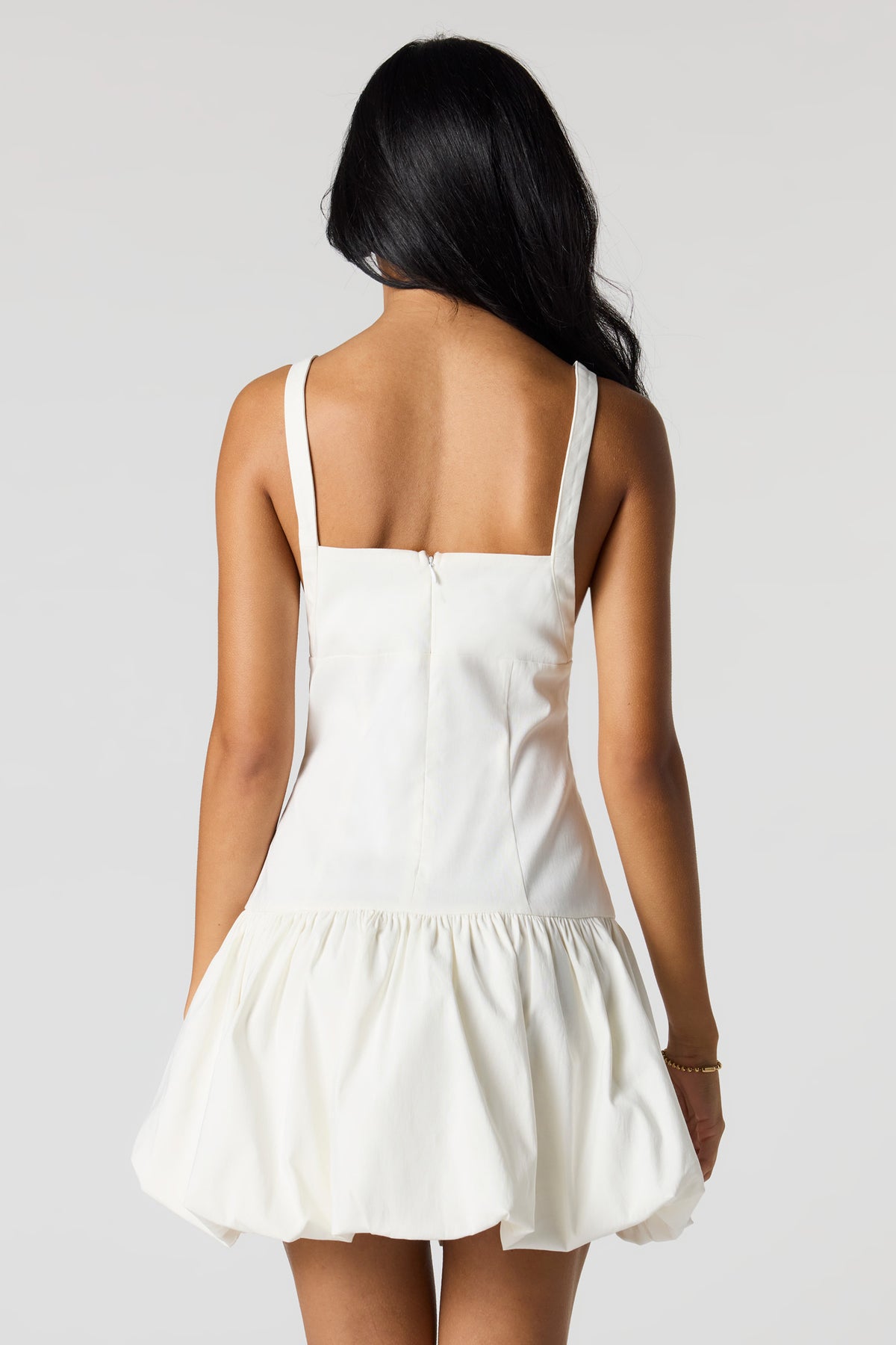 Alt View 2. Cut Out Mini Bubble Dress - White