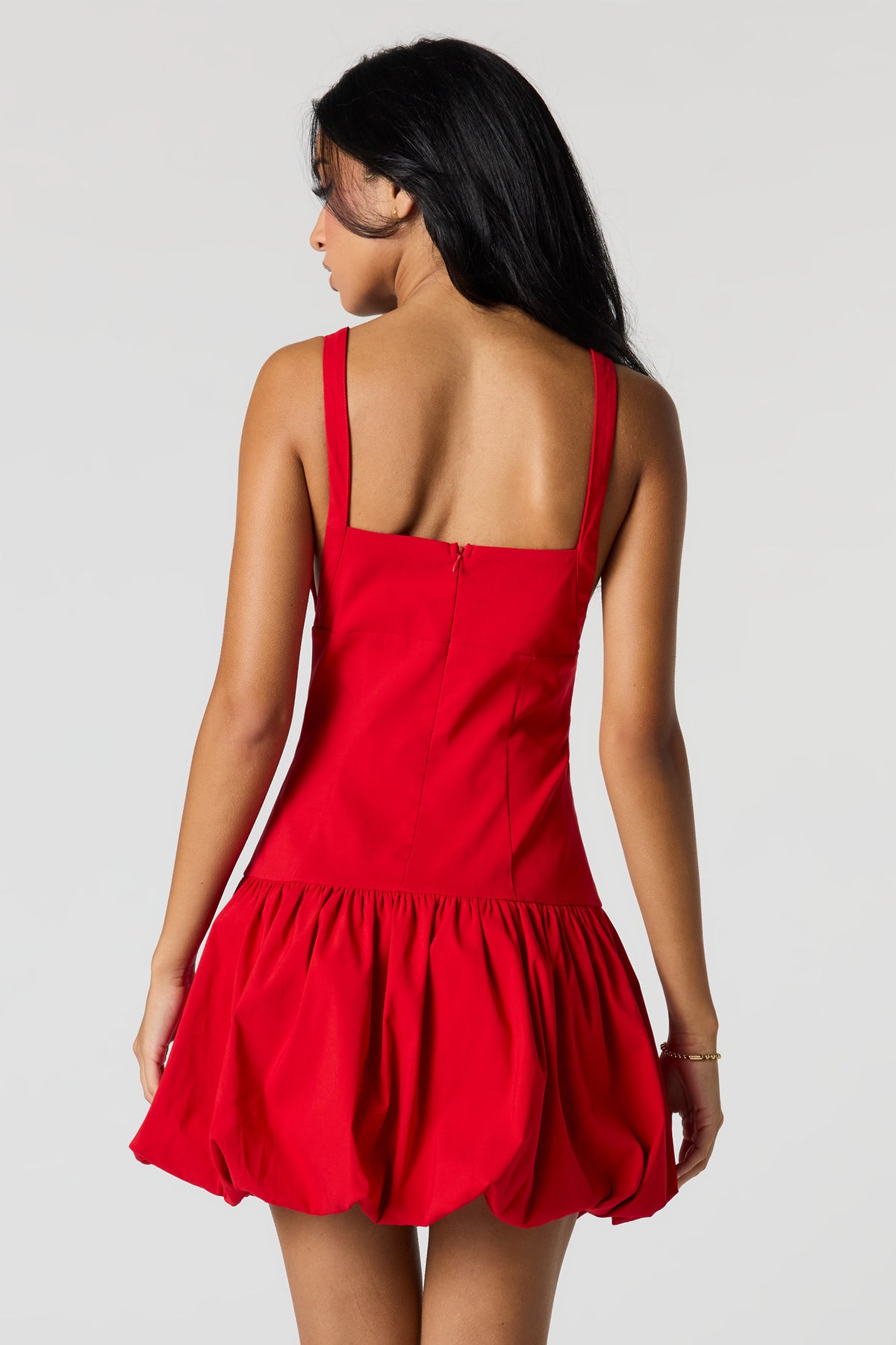 Alt View 2. Cut Out Mini Bubble Dress - Red