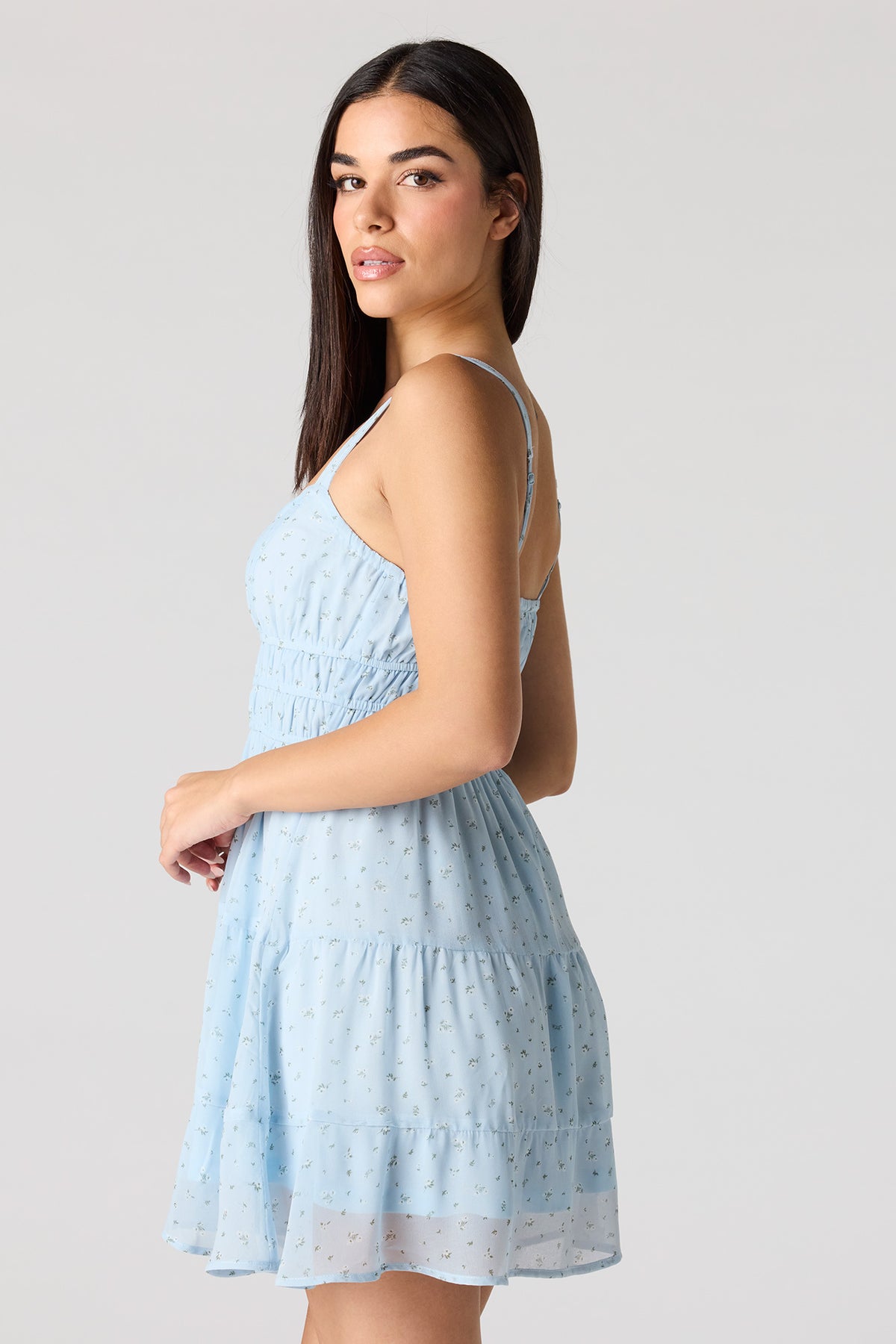 Chiffon Tiered Mini Dress – Urban Planet