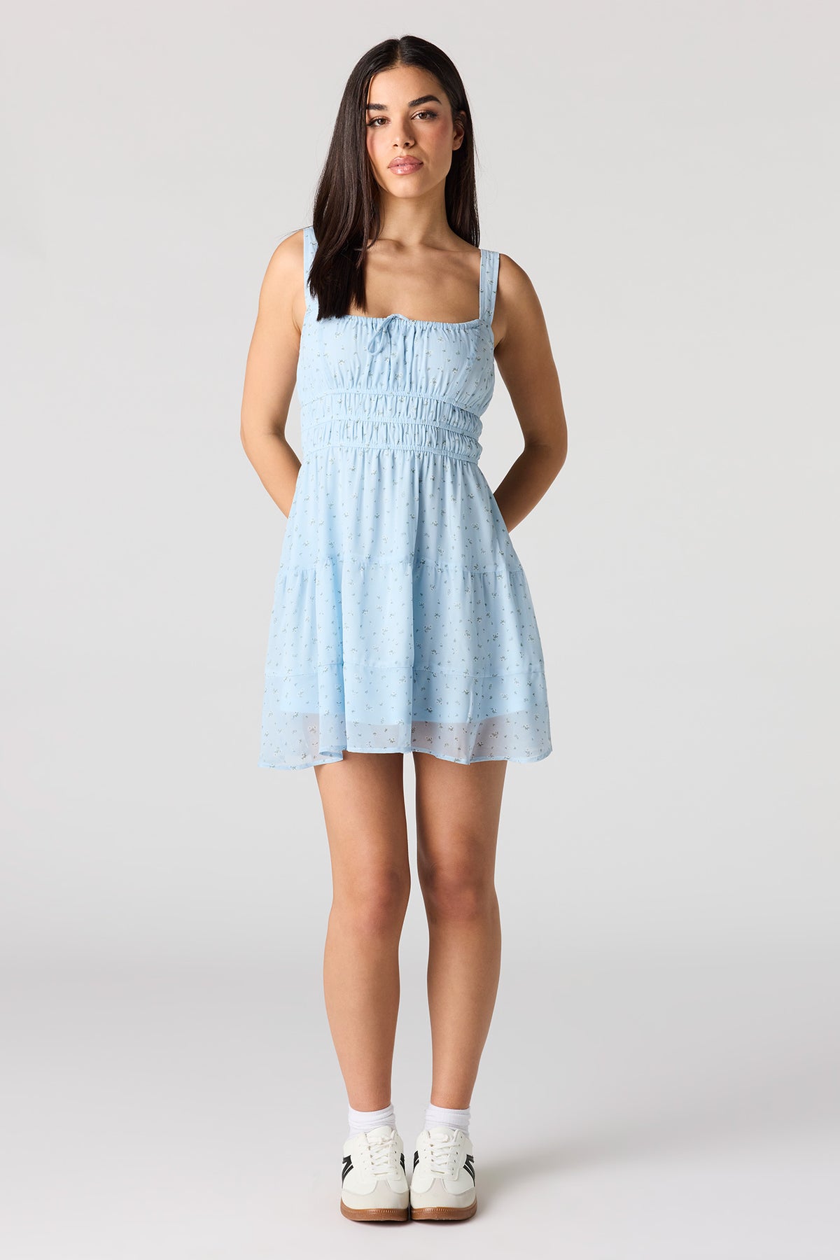 Chiffon Tiered Mini Dress Urban Planet Chiffon Tiered Mini Dress Urban Planet