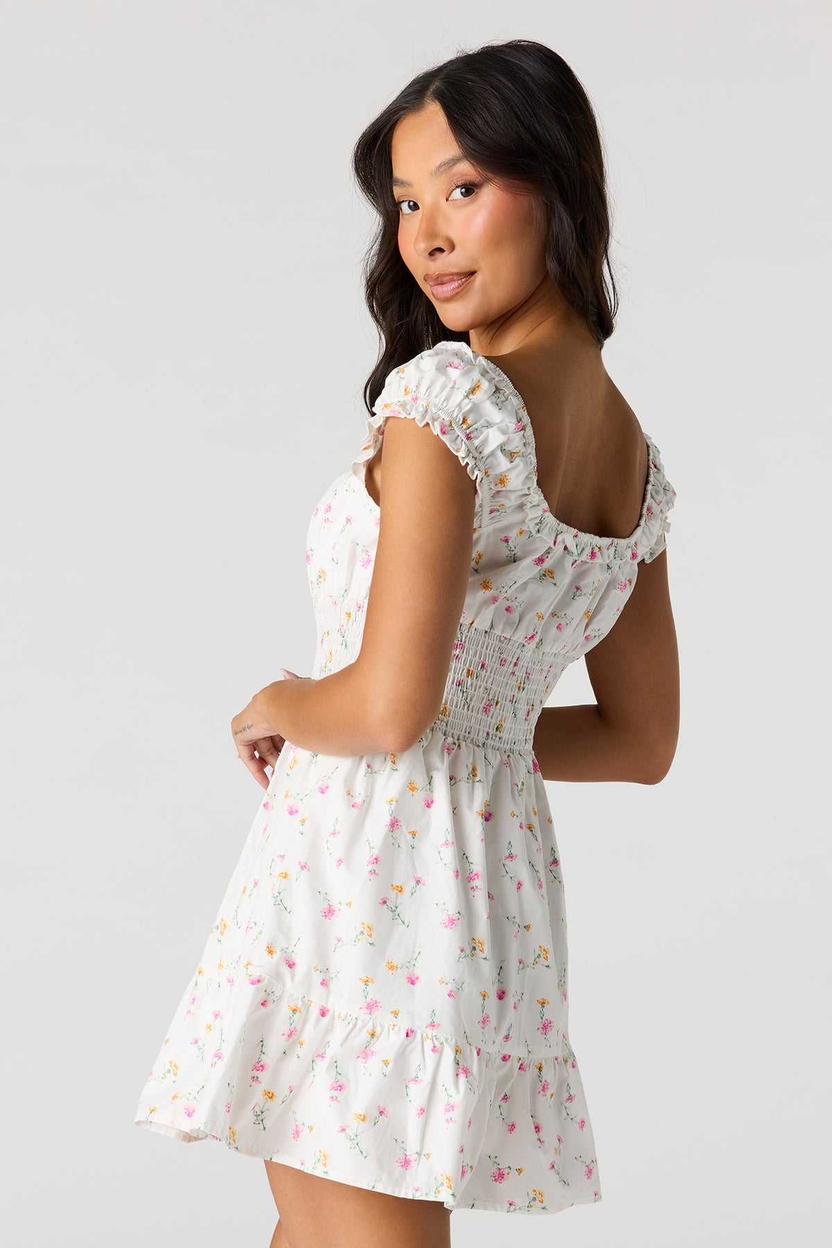 mini romper dress Smocked Waist Mini Romper Dress – Urban Planet