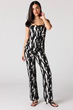 Textured Wide Leg Pant