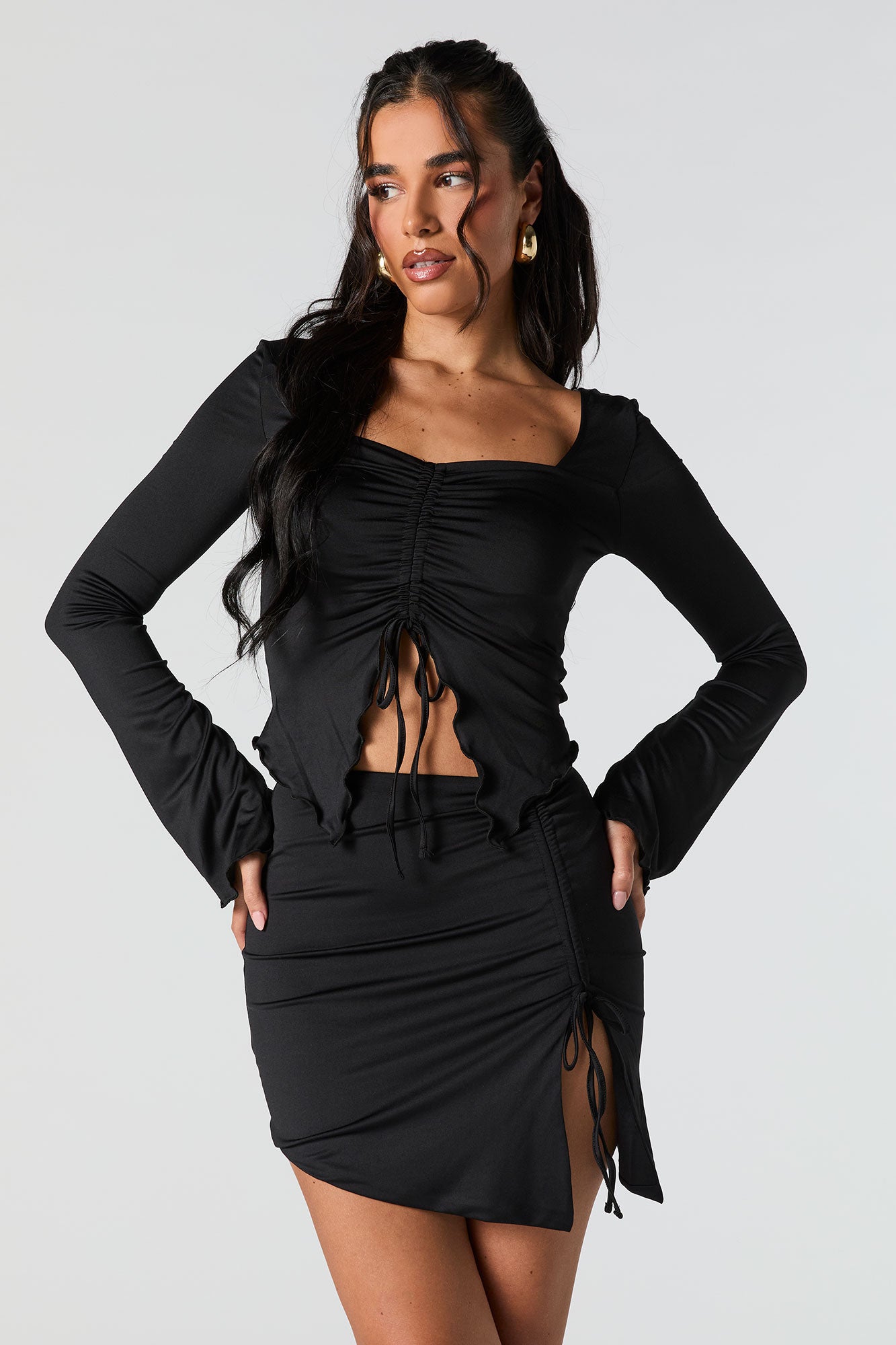 Drawstring Asymmetrical Mini Skirt – Urban Planet