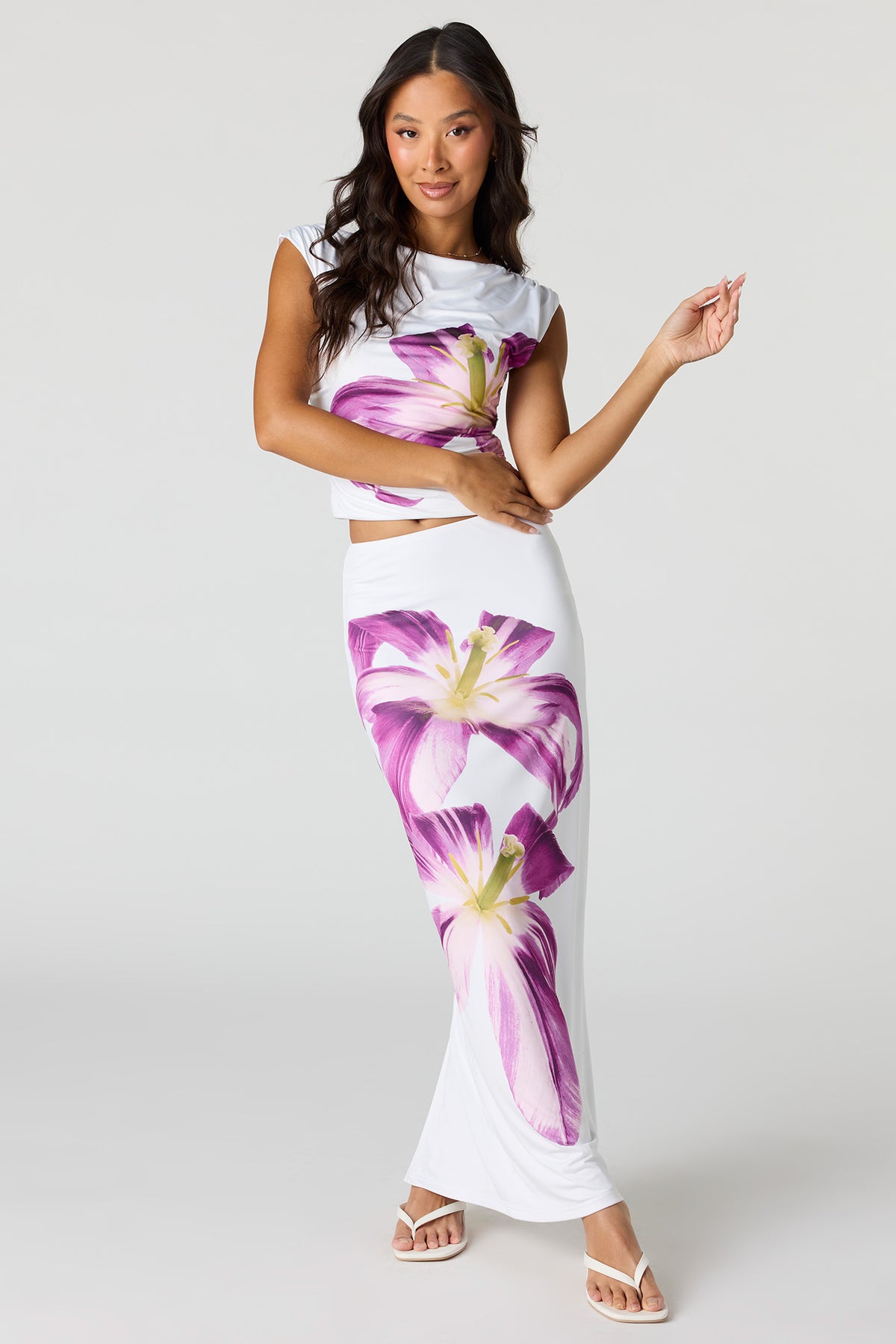 Contour Maxi Skirt - Purple