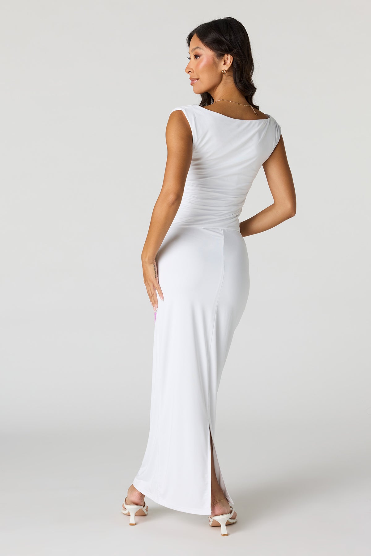 Alt View 3. Contour Maxi Skirt - Purple