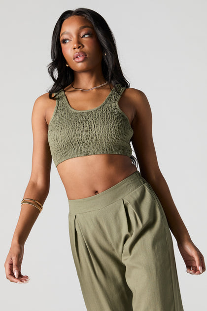 Textured Cropped Tank