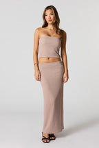 Textured Maxi Skirt