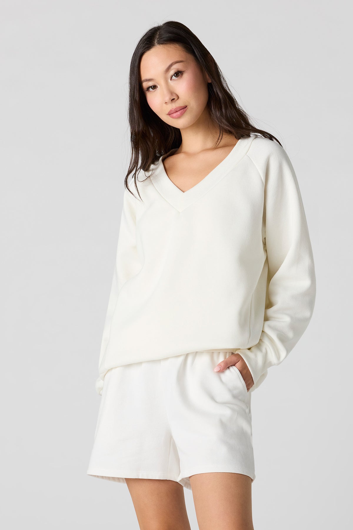Fleece Short - White