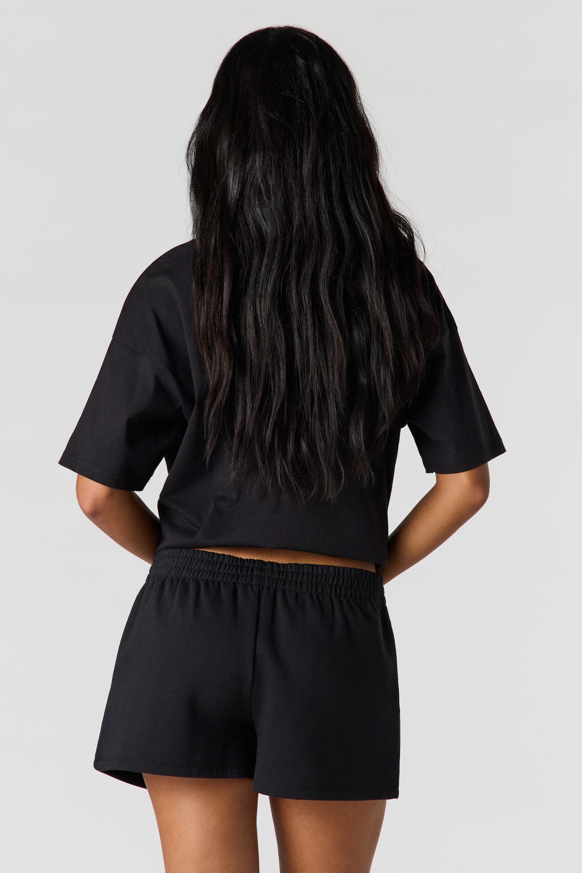 Alt View 2. Fleece Short - Black