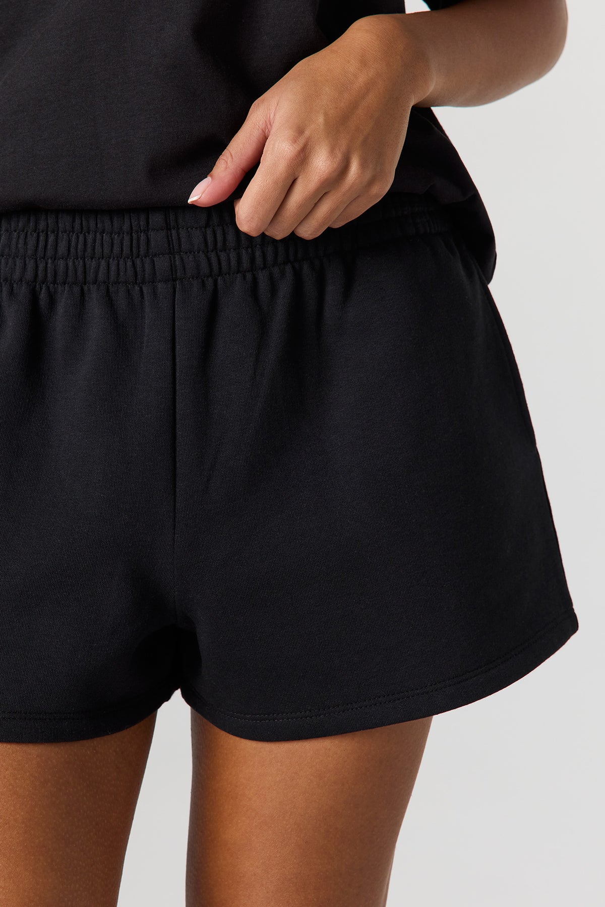 Alt View 4. Fleece Short - Black