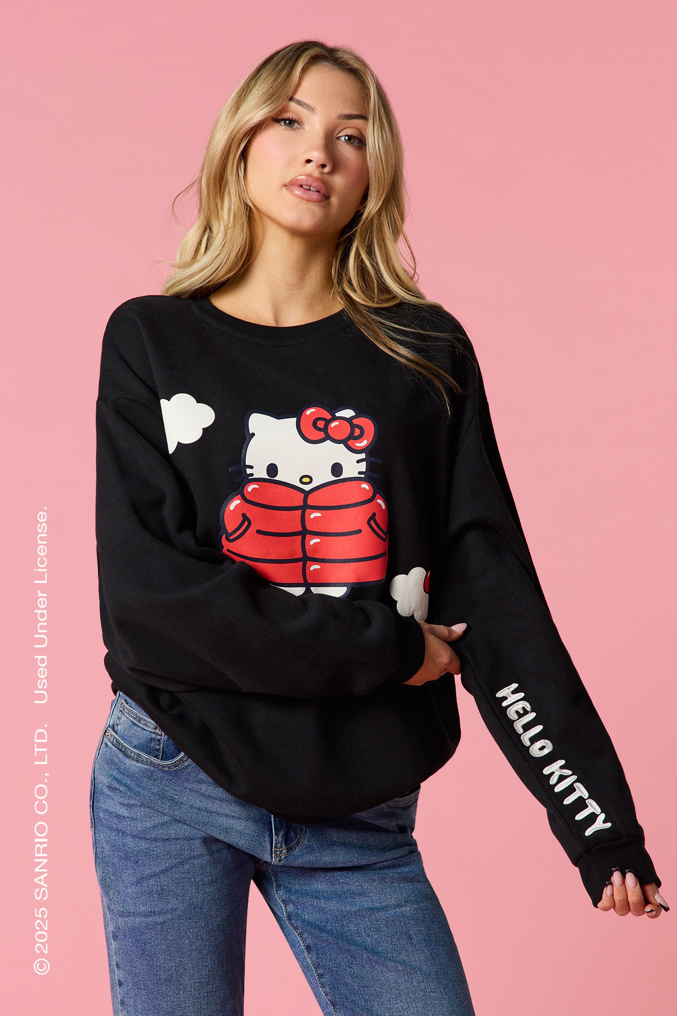 Hello Kitty® Puff Print Fleece Sweatshirt – Urban Planet