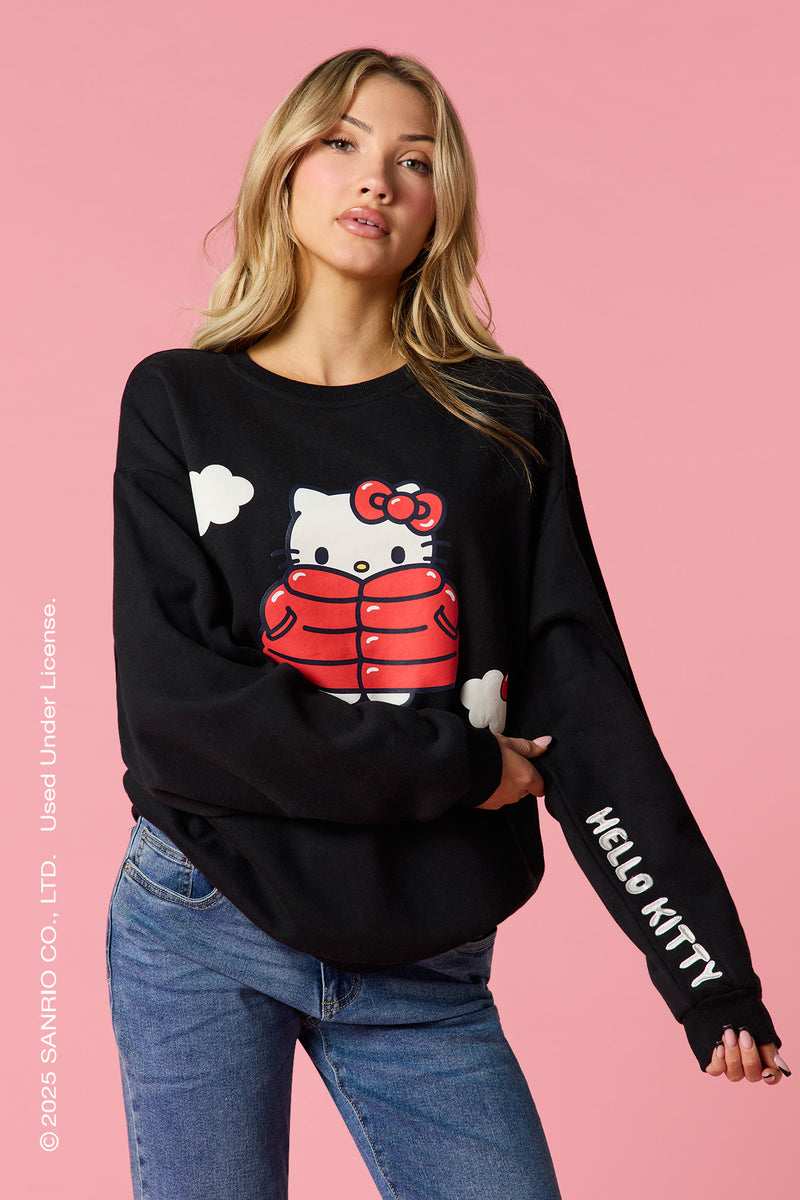 Hello Kitty® Puff Print Fleece Sweatshirt