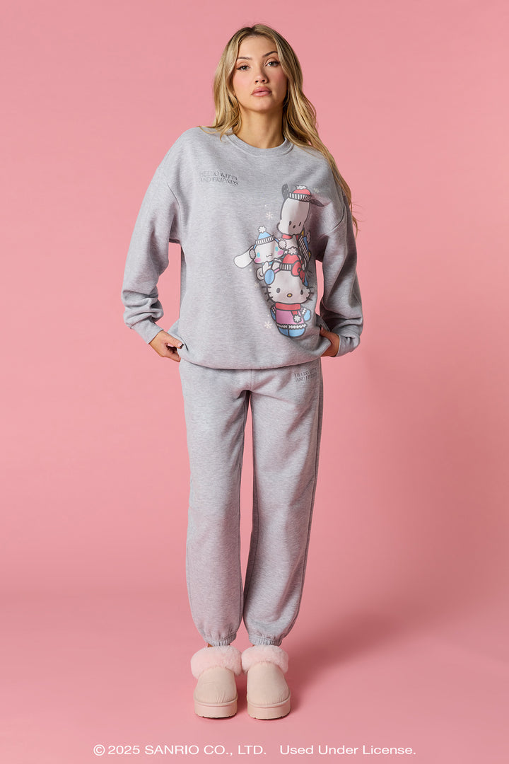 Jogger en molleton avec motif brodé Hello Kitty® and Friends