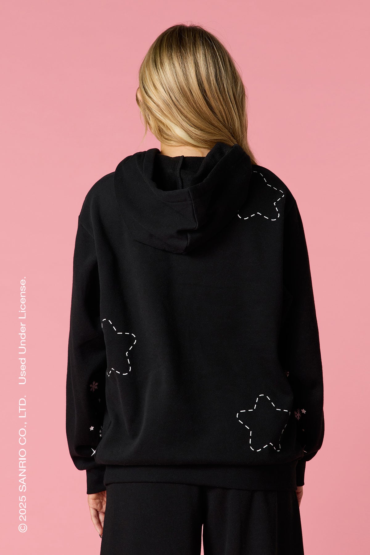 Alt View 2. Hello Kitty® and Friends Embroidered Fleece Hoodie - Black