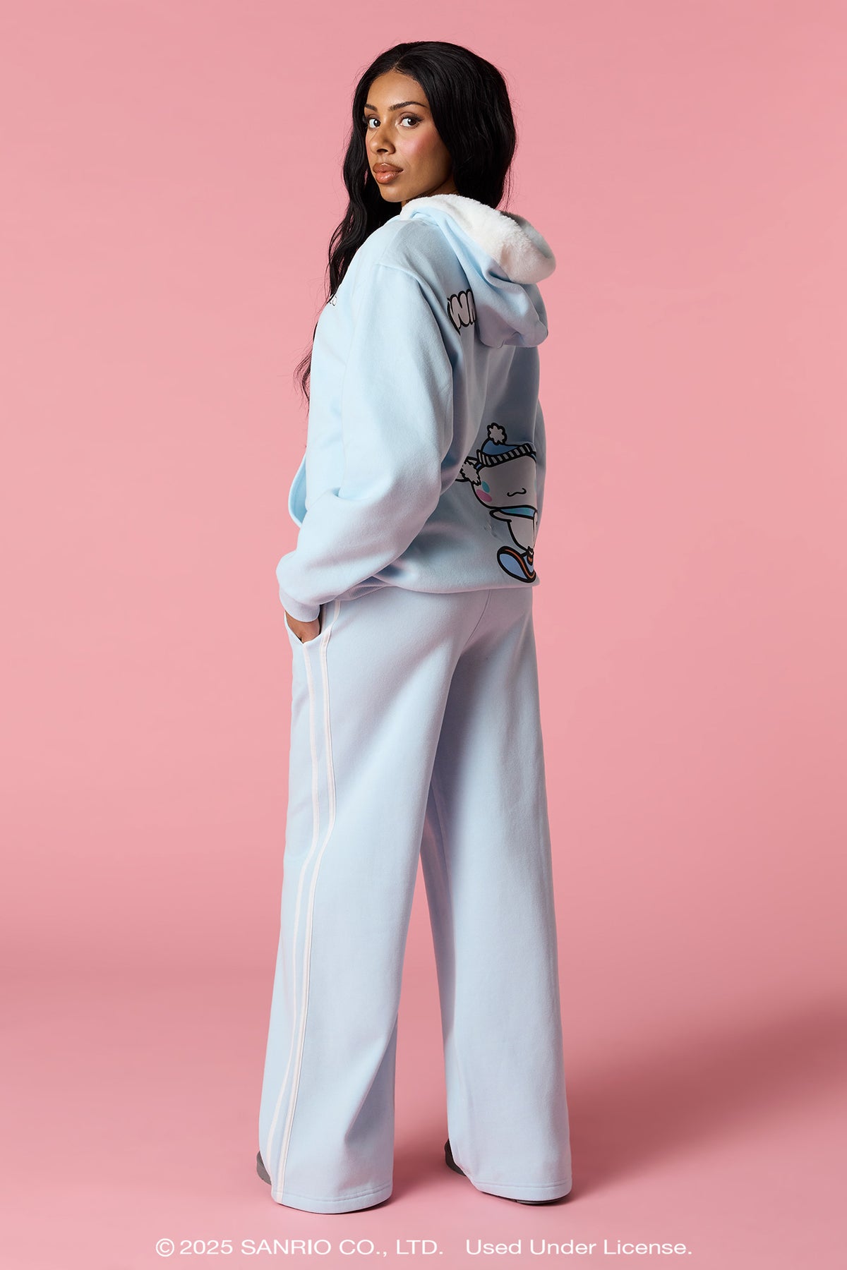Alt View 3. Cinnamoroll™ Puff Print Wide Leg Sweatpant - Blue