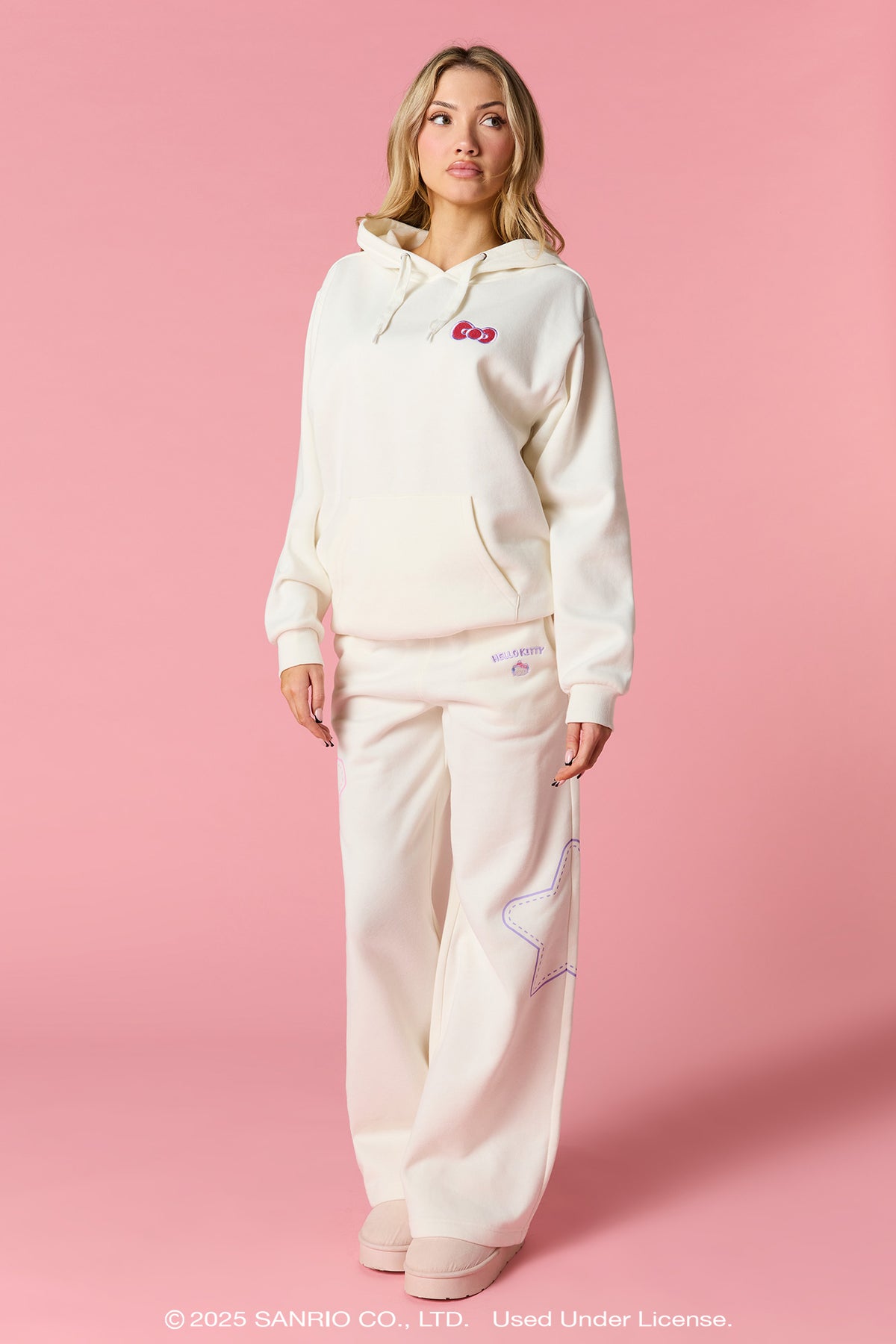 Pantalon d'entraînement en molleton avec motif brodé Hello Kitty® Winter