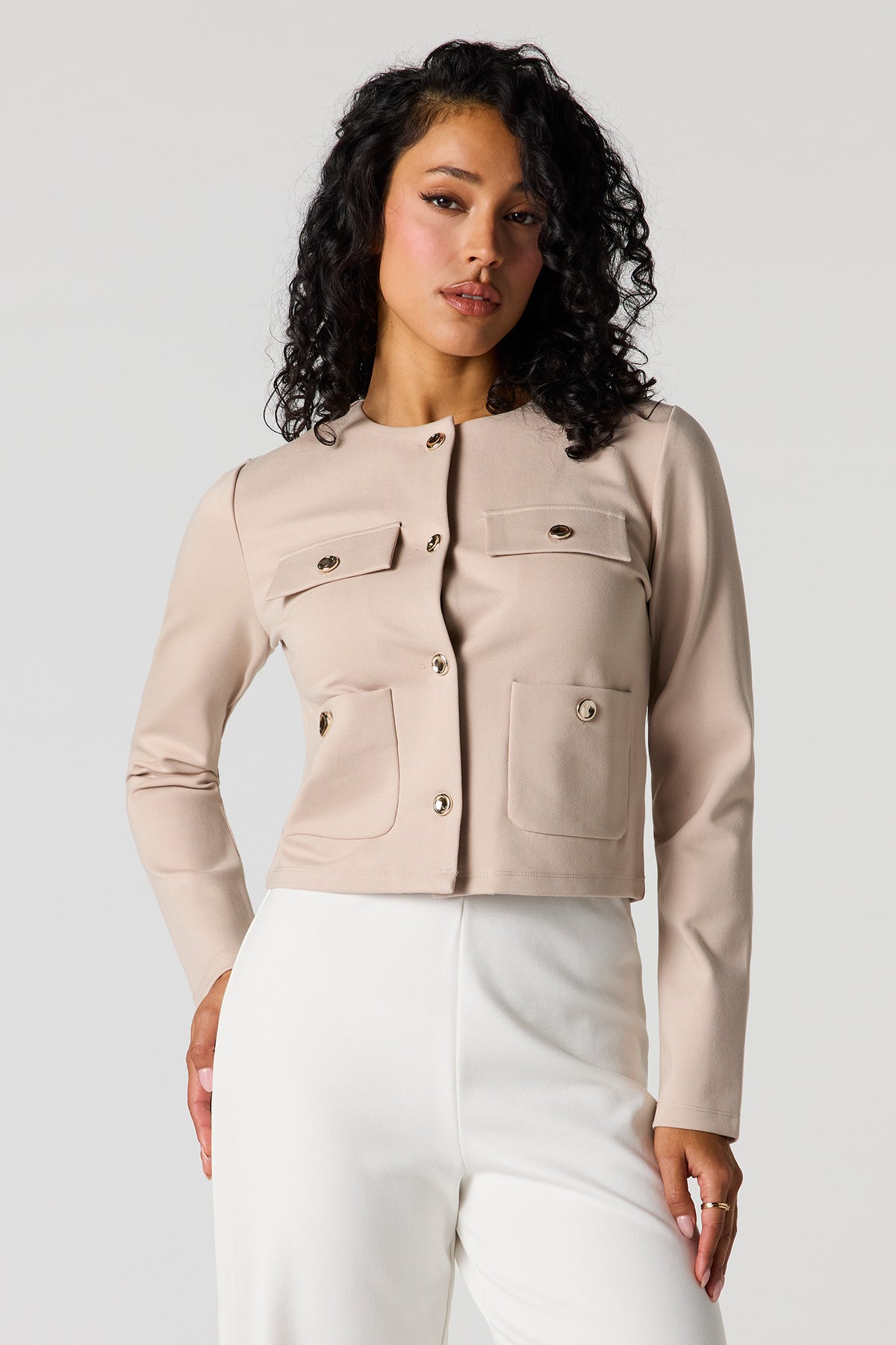 Blouson boutonné structuré