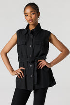 Gilet boutonné avec col