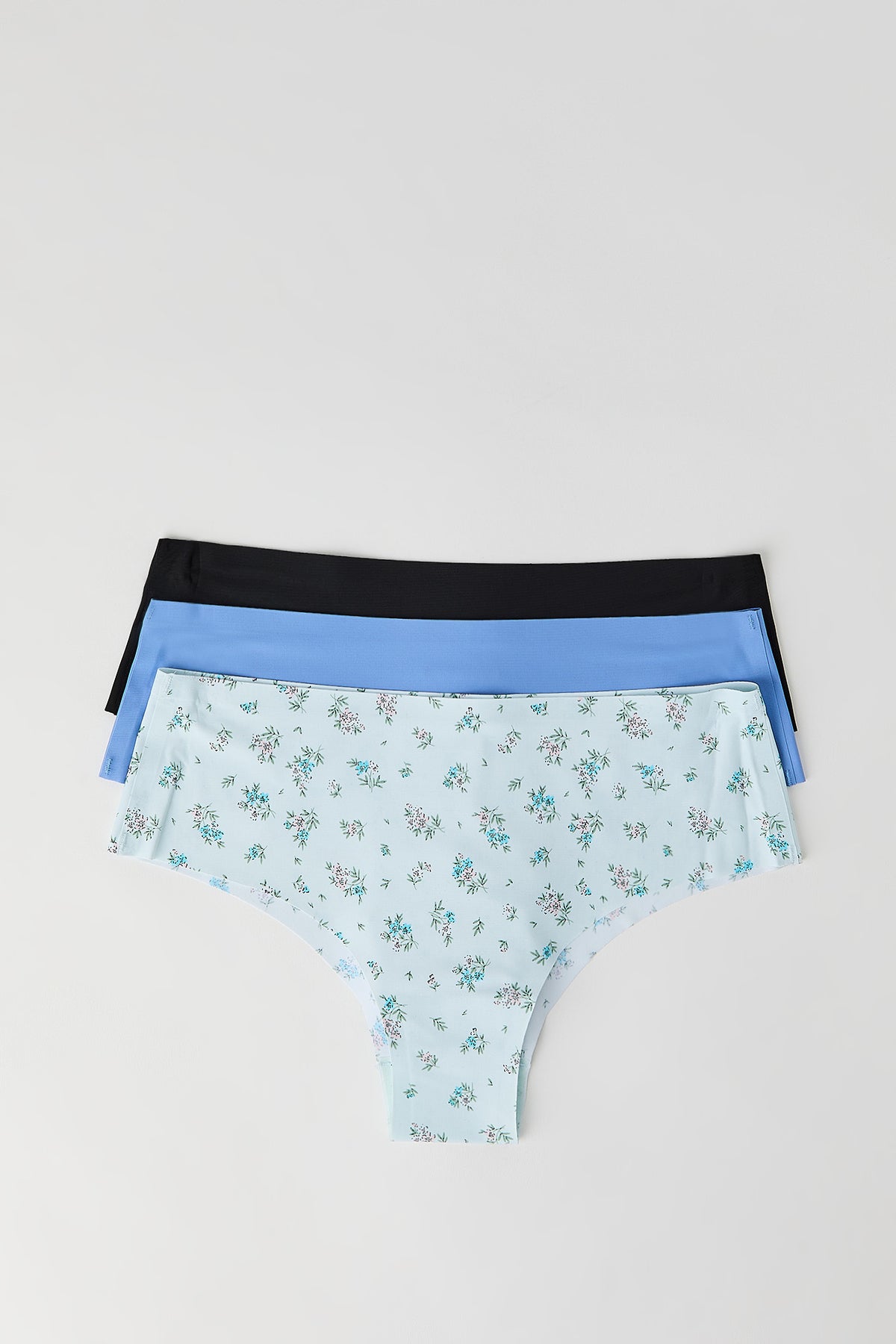 Alt View 4. No-Show Cheeky Panty (3 Pack) - Blue