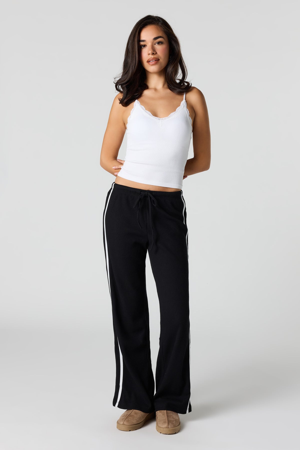 Alt View 3. Braless Seamless Ribbed Cami - White