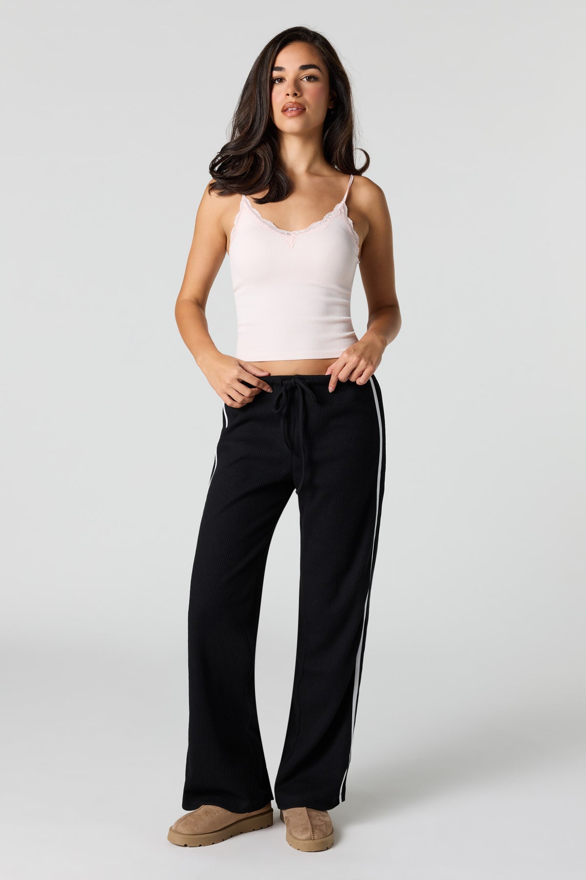 Alt View 3. Braless Seamless Ribbed Cami - Pink