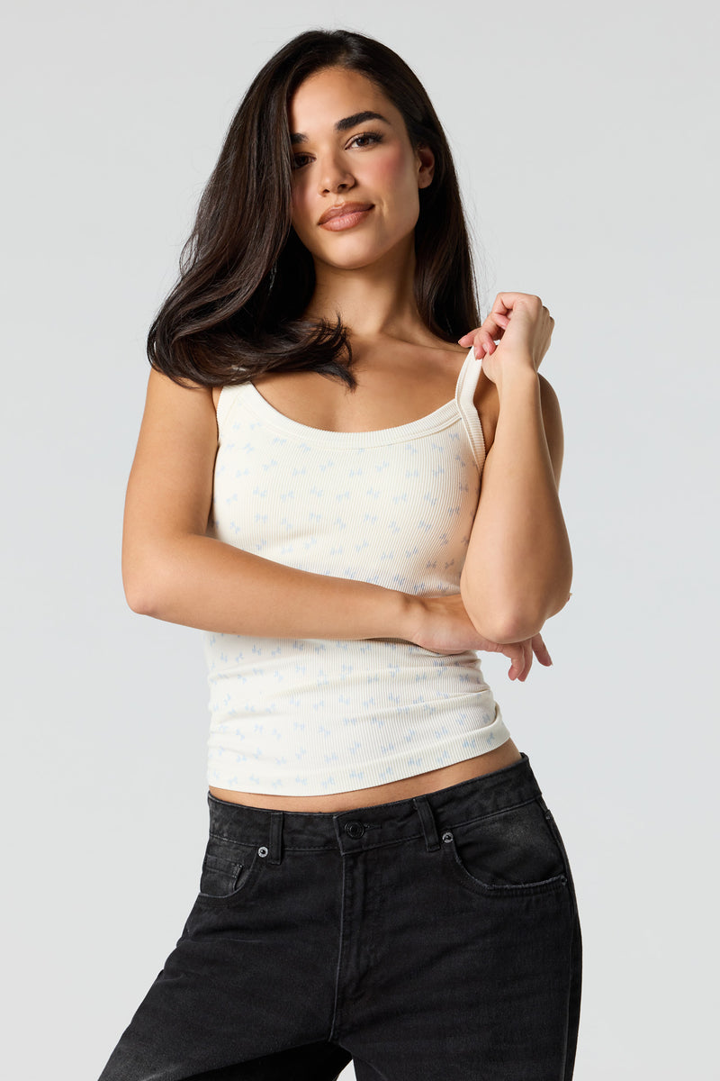 Seamless Ribbed Built-In Bra Tank
