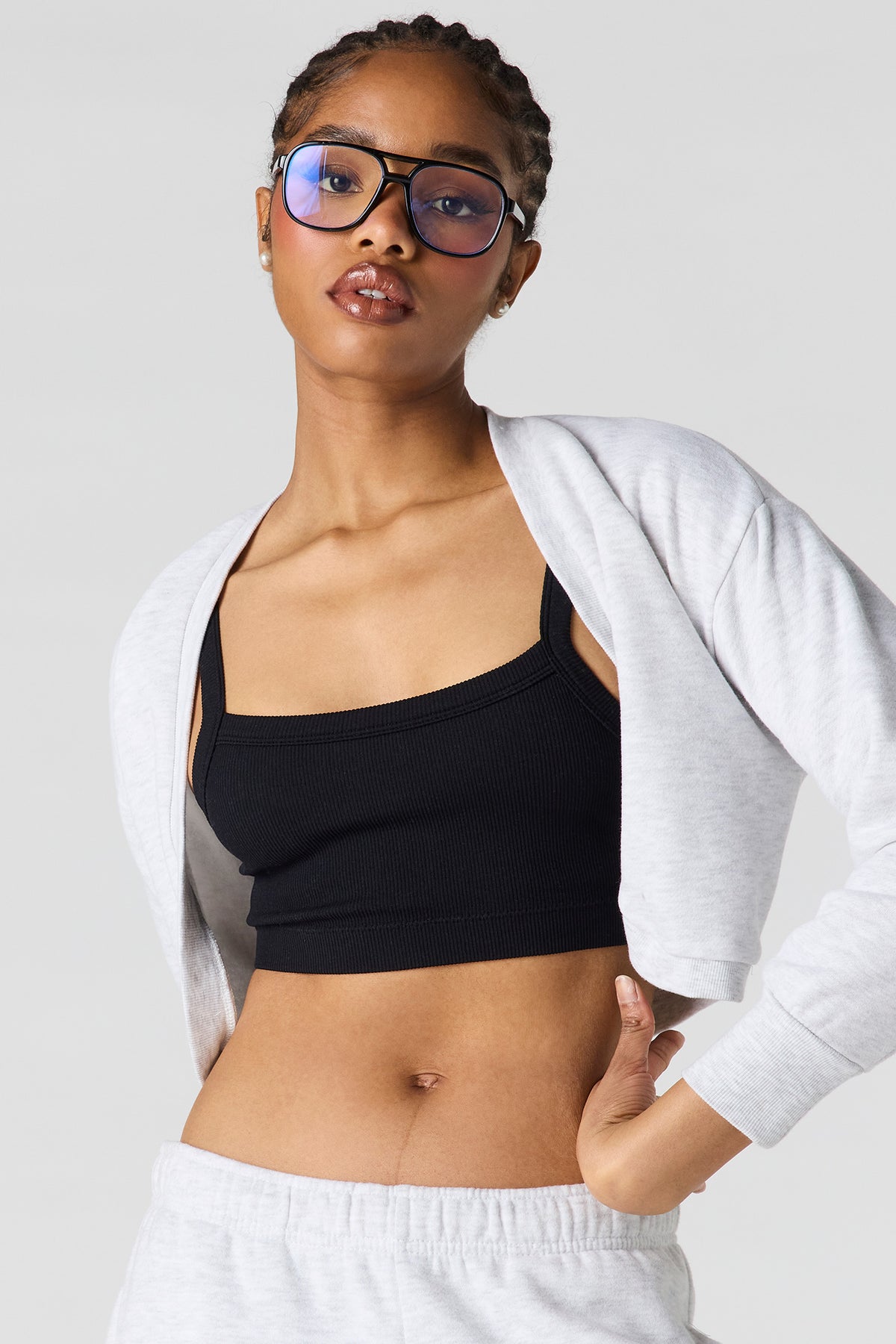 Bralette sans couture à encolure carrée