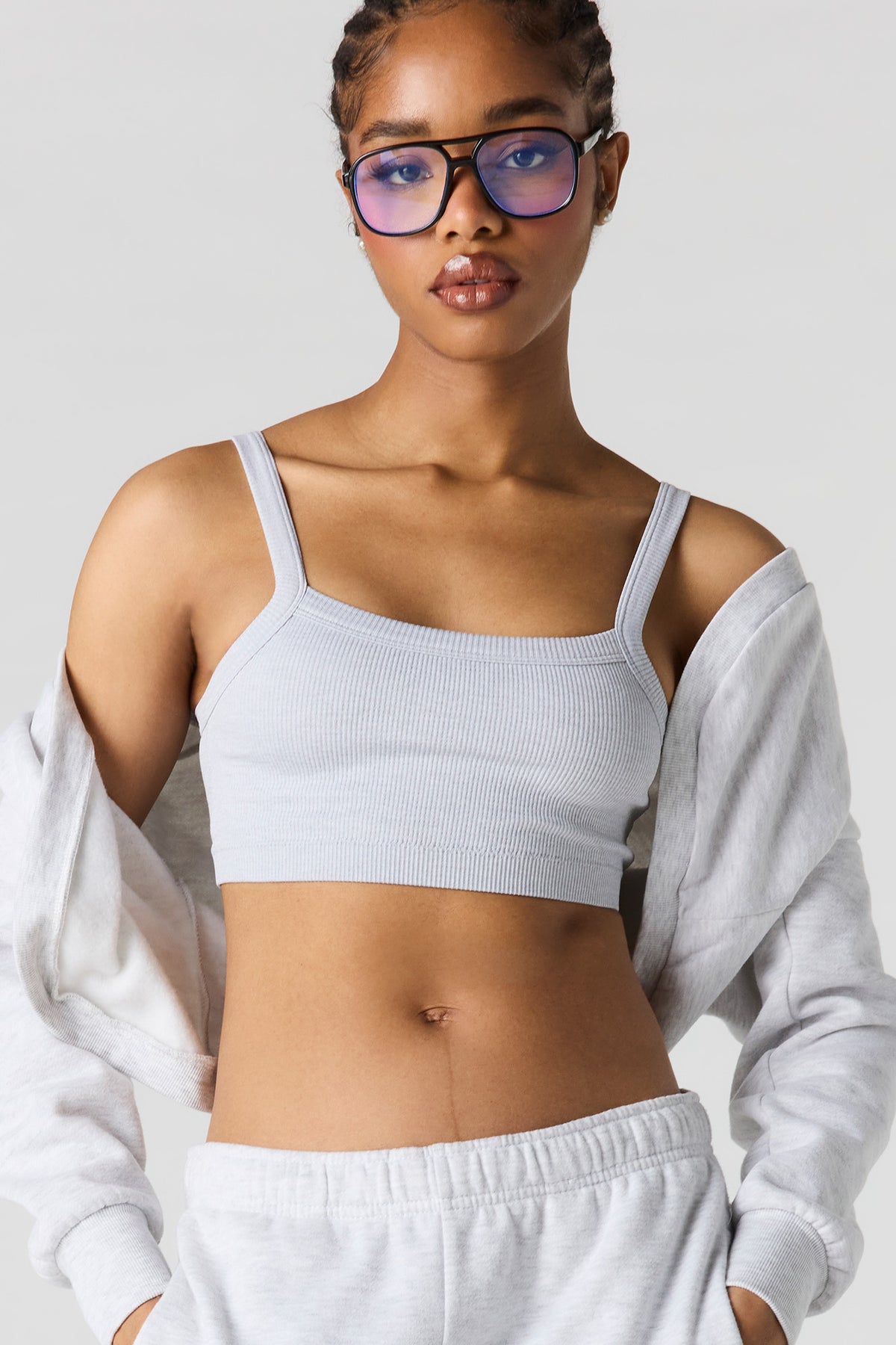 Bralette sans couture à encolure carrée