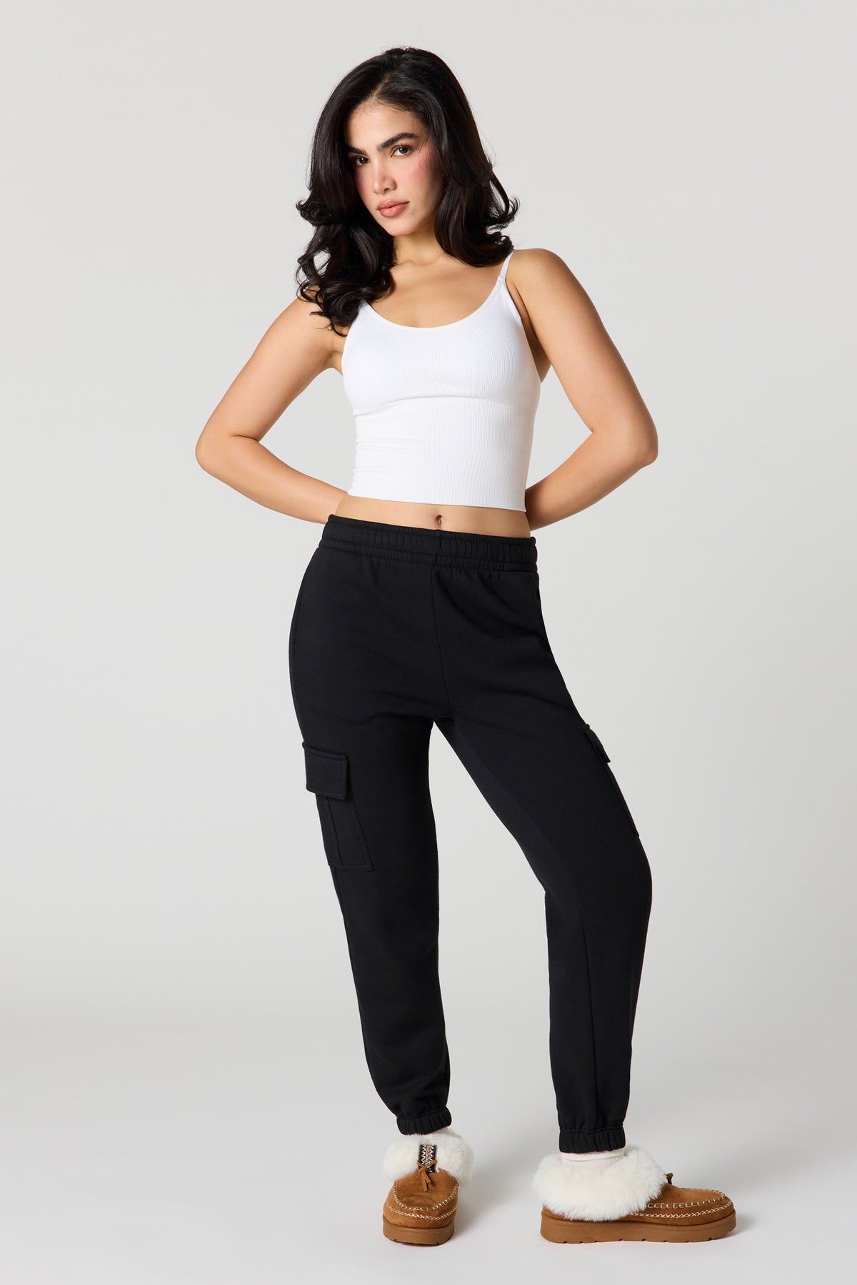 Alt View 3. Braless Seamless Ribbed Tank - White