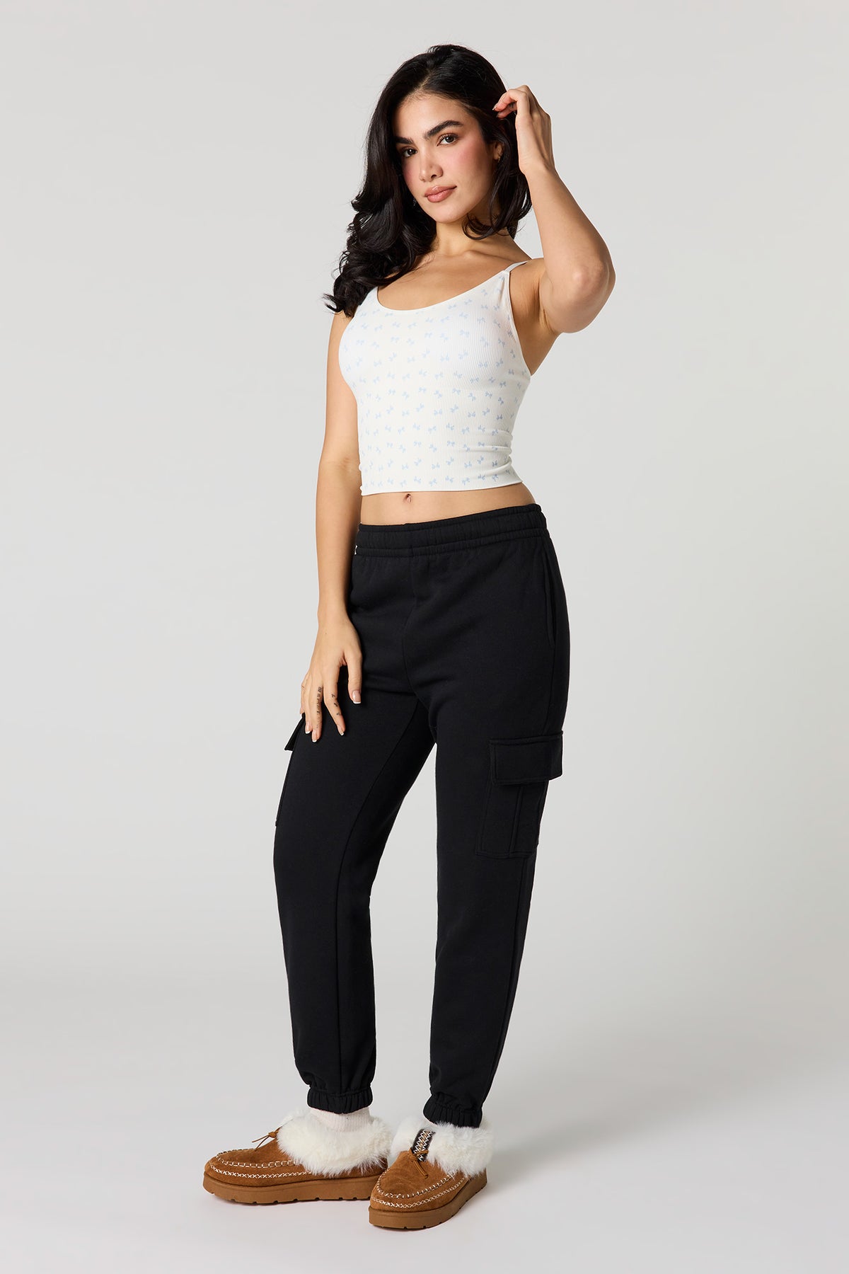 Alt View 3. Braless Seamless Ribbed Tank - Light Blue