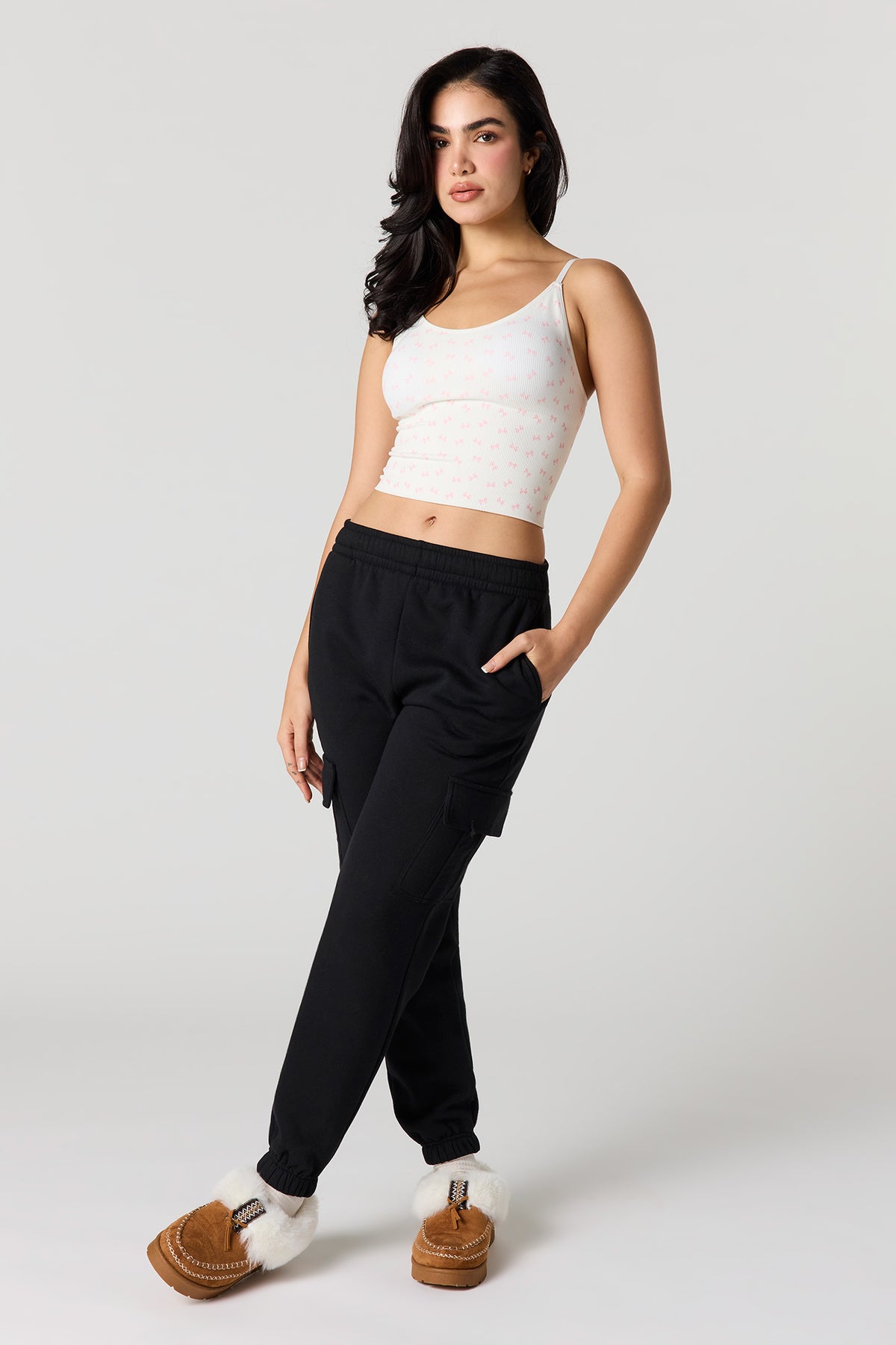 Alt View 3. Braless Seamless Ribbed Tank - Pink