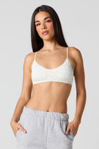 Bralette côtelée sans couture avec soutien-gorge intégré