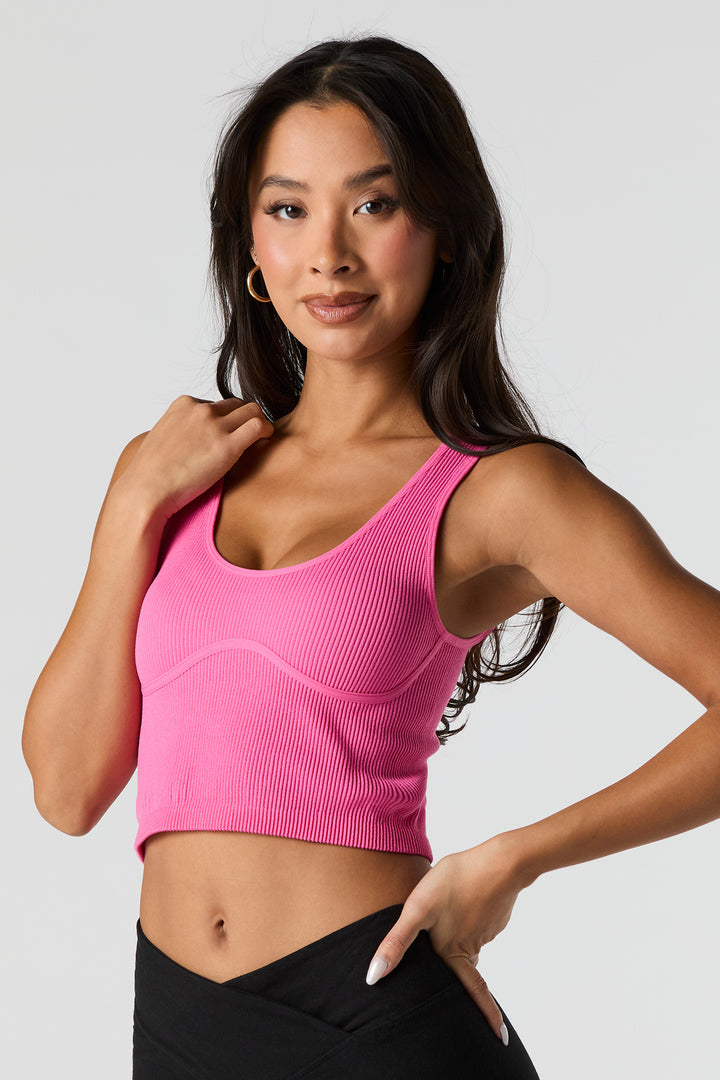 Seamless Ribbed Cropped Tank