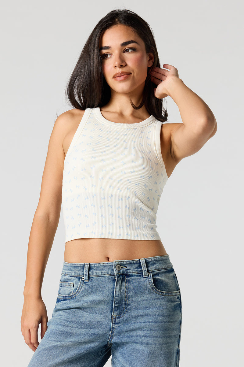 Seamless Ribbed Crew Neck Tank