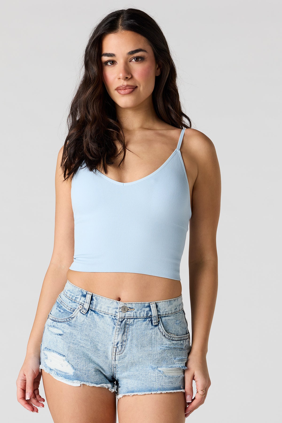 Braless Seamless Cami - Blue