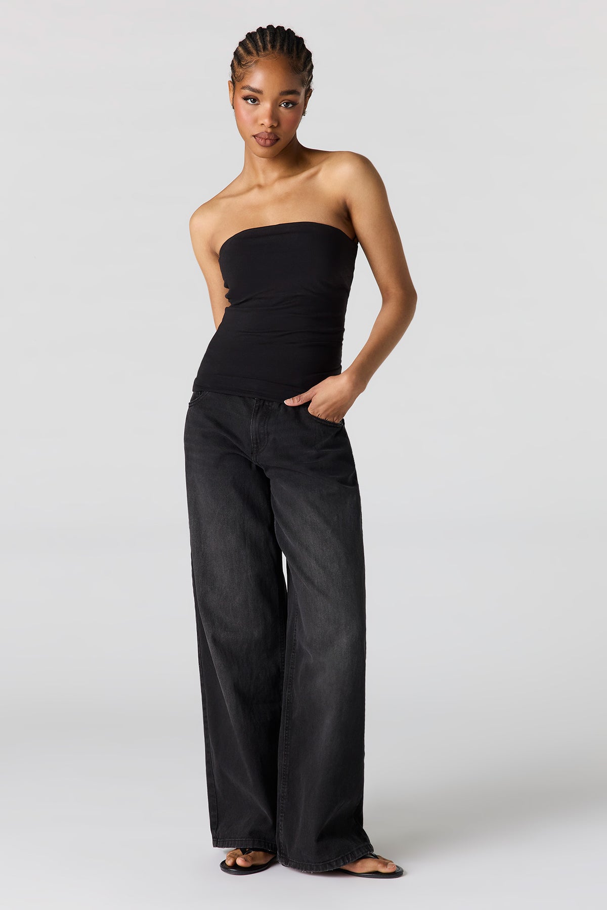 Alt View 7. Braless Tube Top - Brown