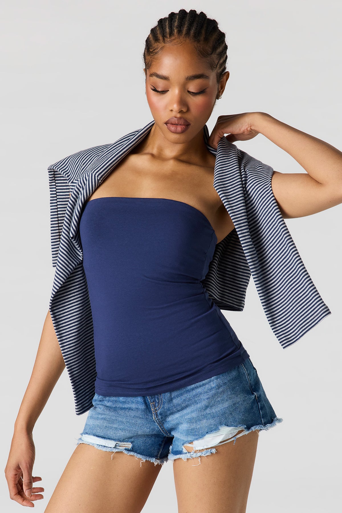 Braless Tube Top - Navy
