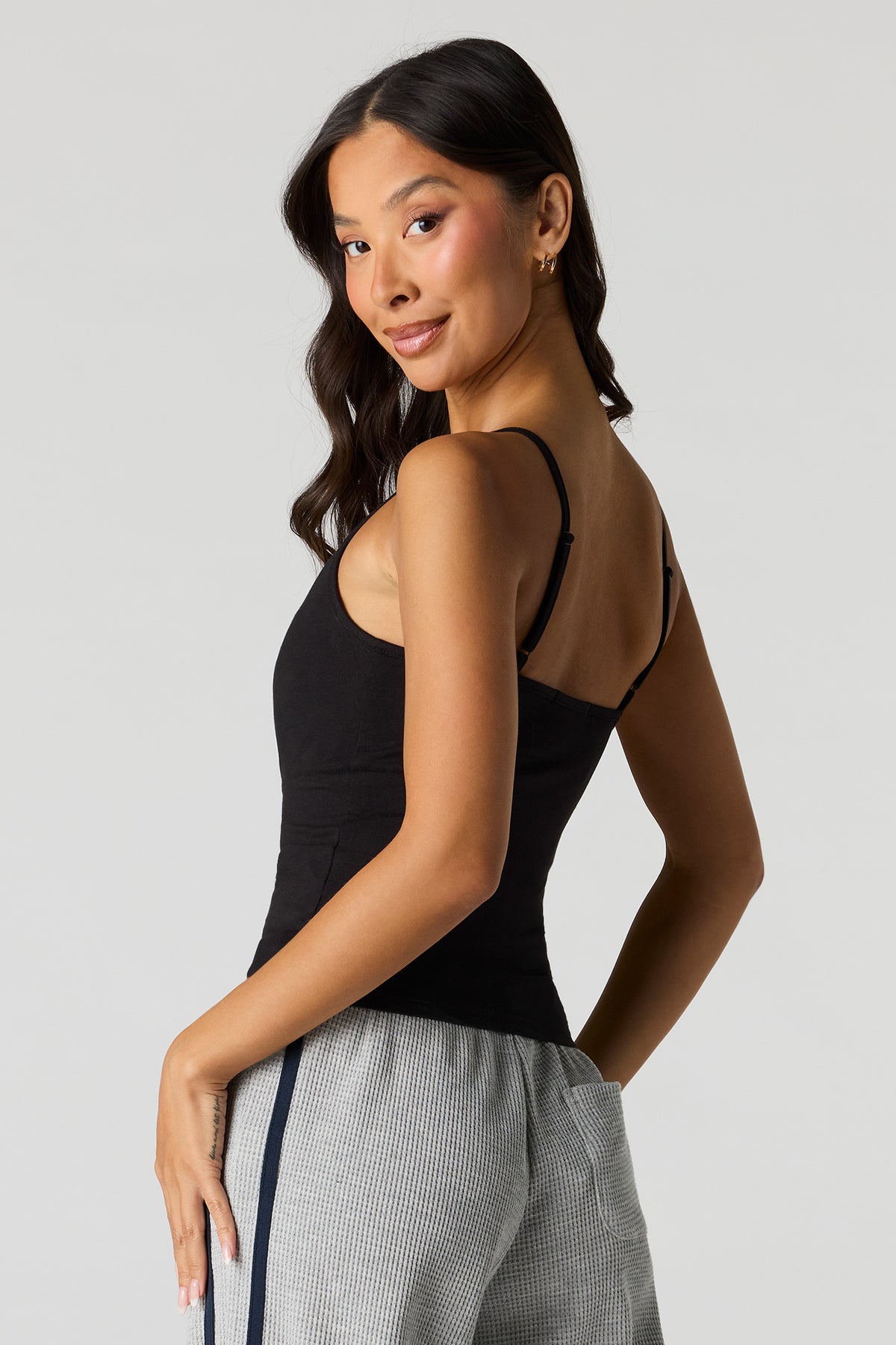 Vue alternative 5. Camisole unie avec soutien-gorge intégré