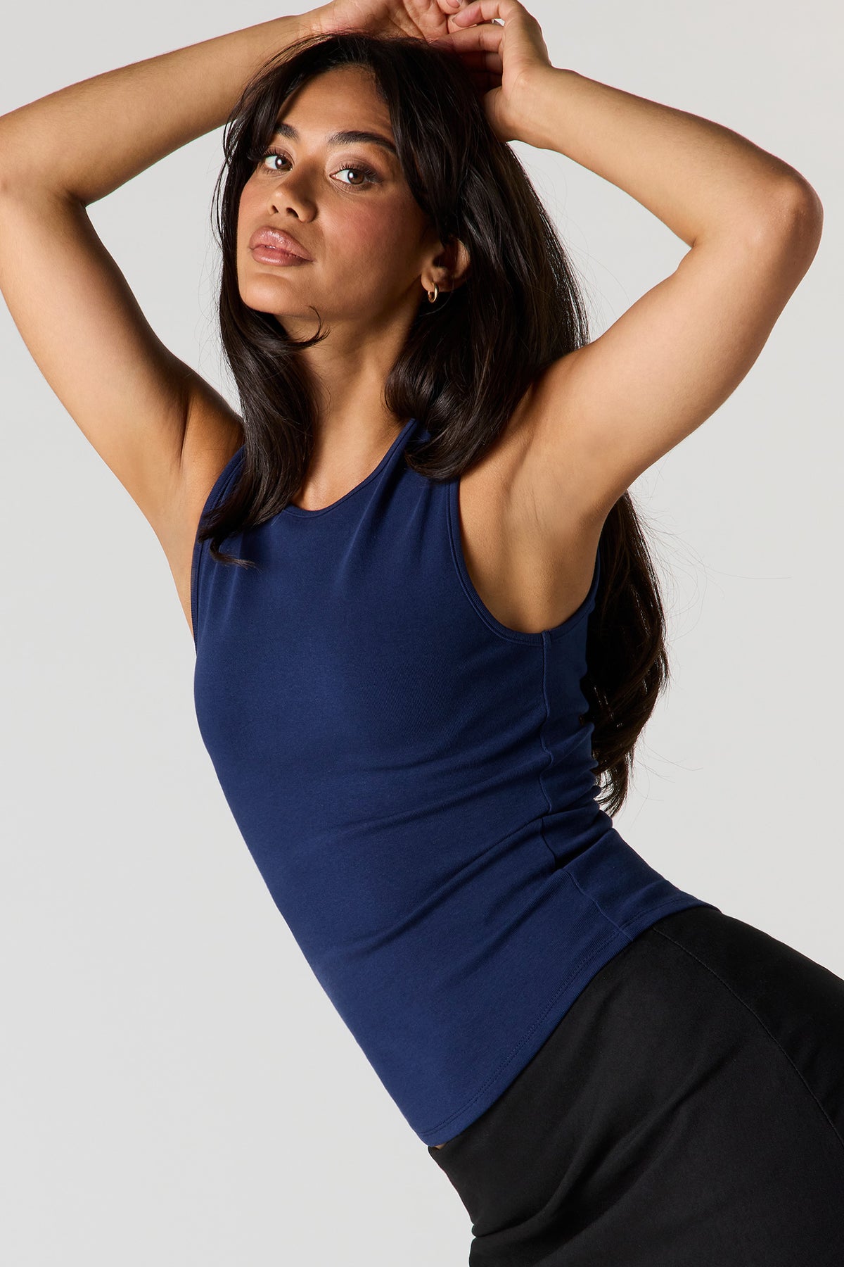 Ribbed Tank - Navy