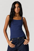 Ribbed Scoop Neck Tank