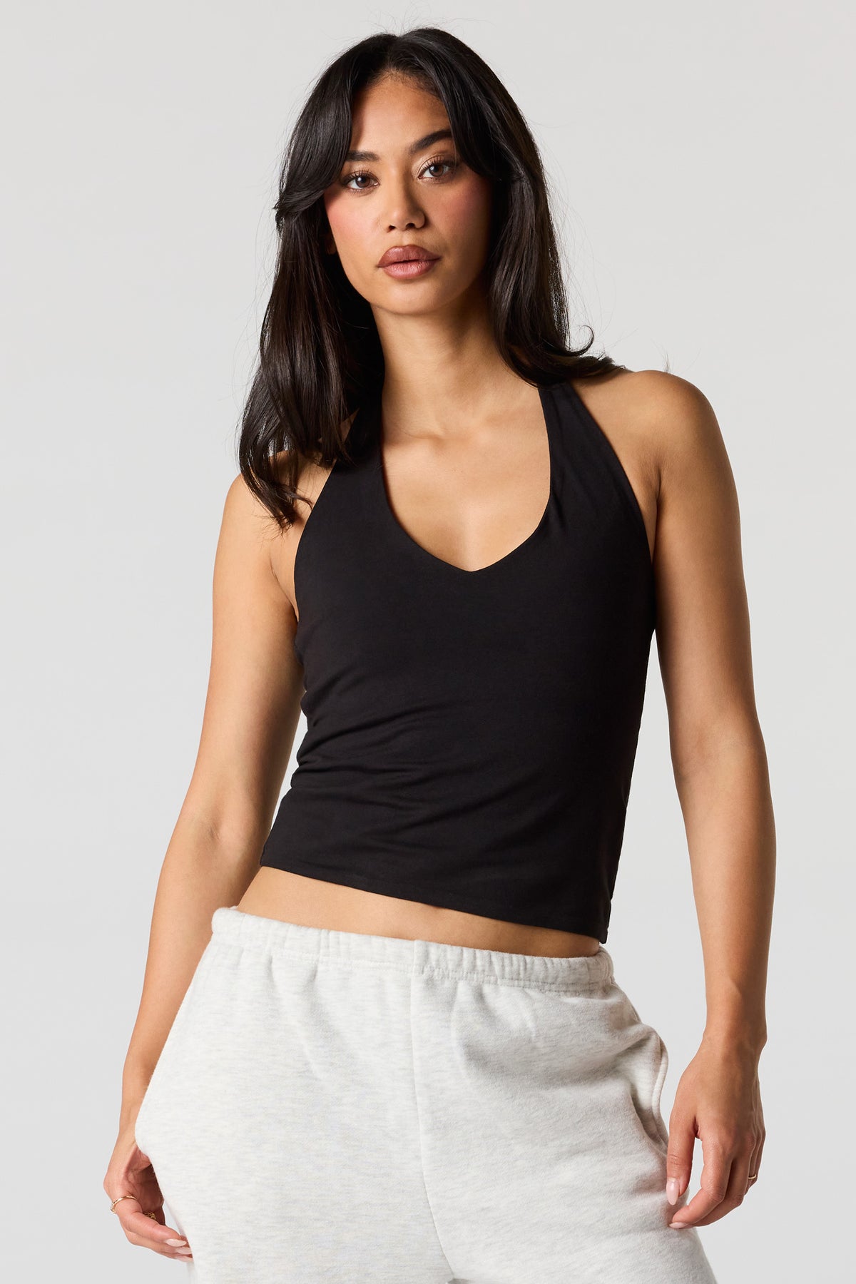 Alt View 8. Classic Halter Top - Dark Green