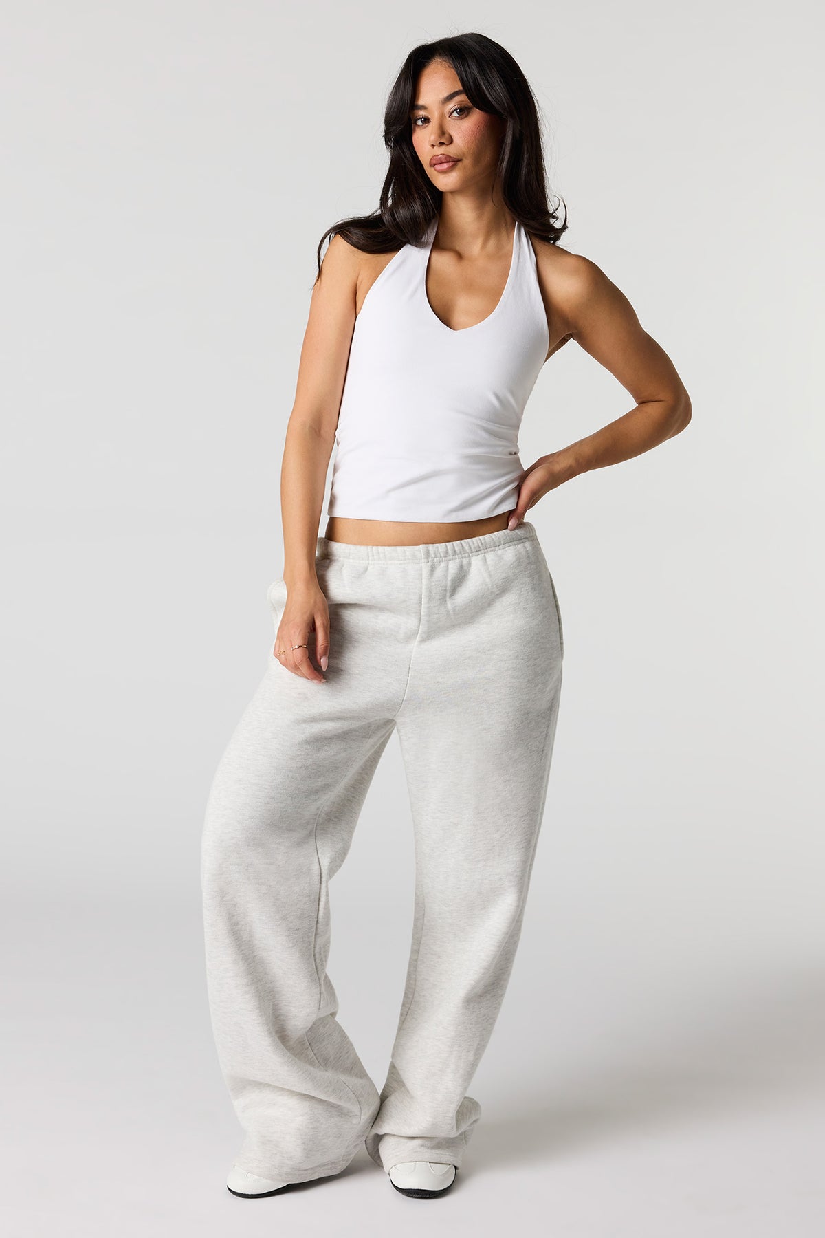 Alt View 3. Classic Halter Top - White