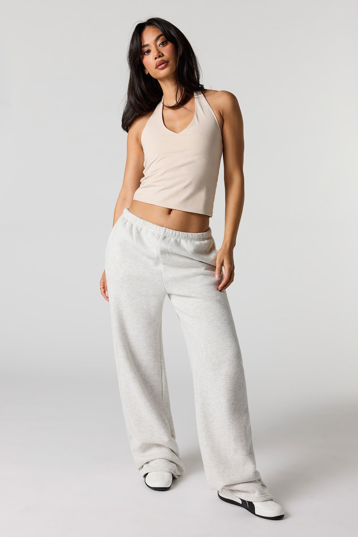 Alt View 3. Classic Halter Top - Oatmeal
