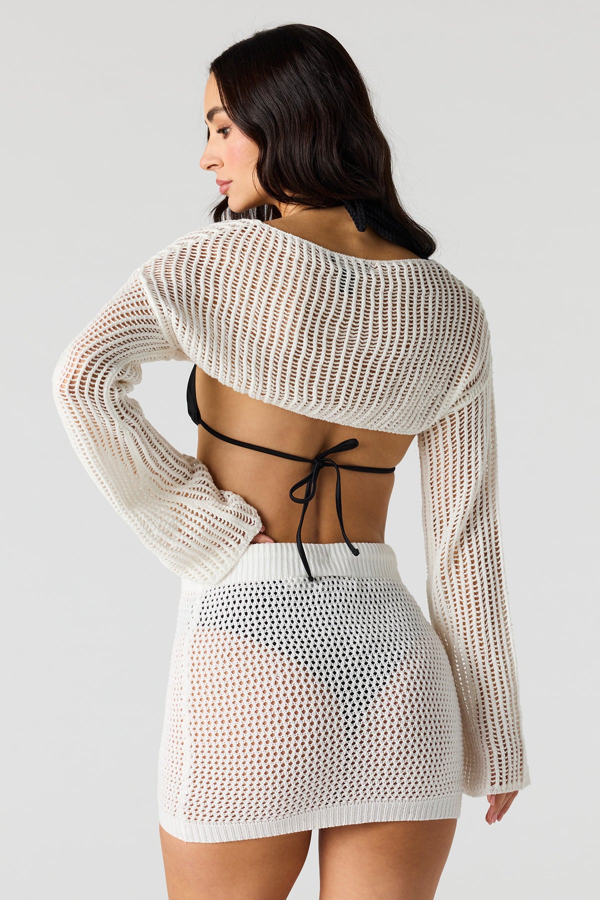 Vue alternative 2. Couvre-maillot crocheté écourté
