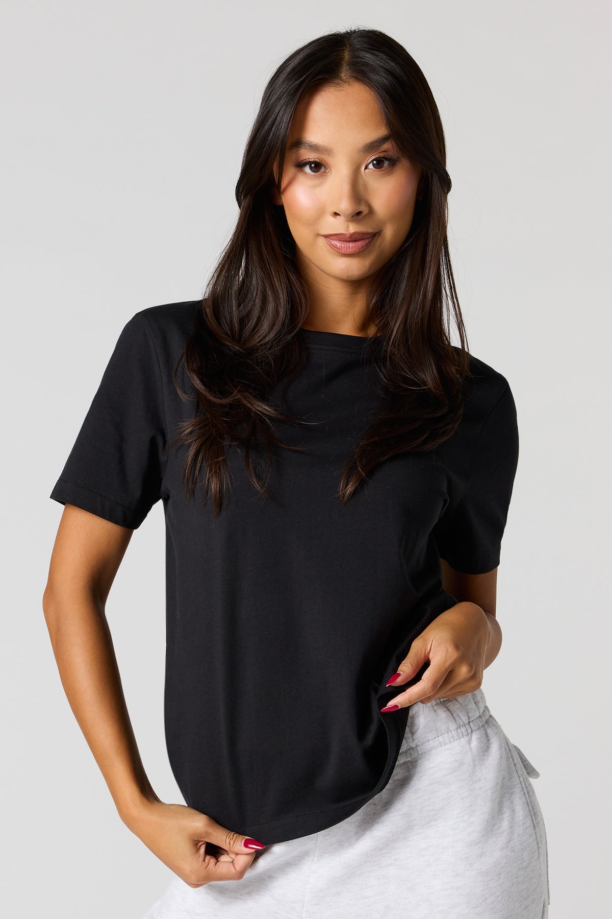 Relaxed Crewneck T-Shirt - Black