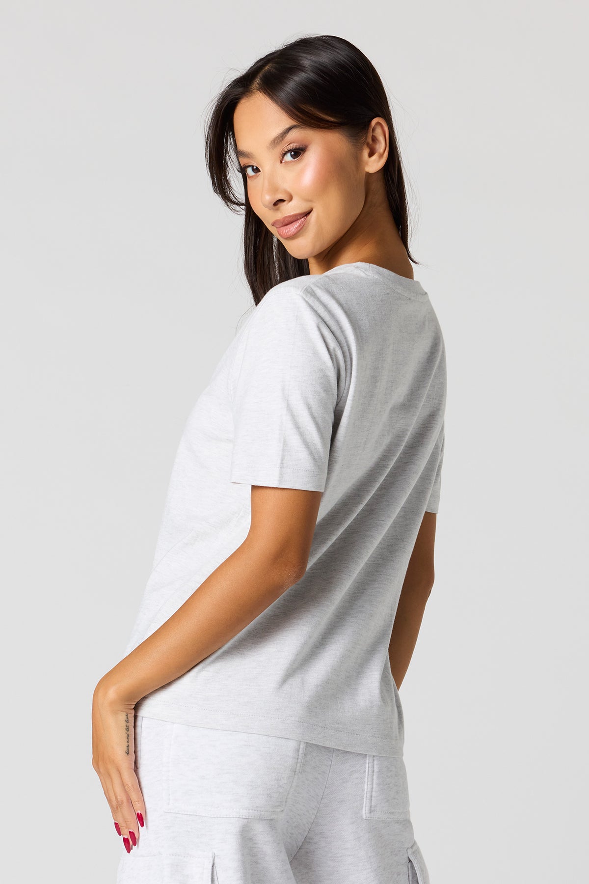 Alt View 8. Relaxed Crewneck T-Shirt - Pink