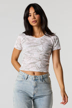 T-shirt ultracourt côtelé