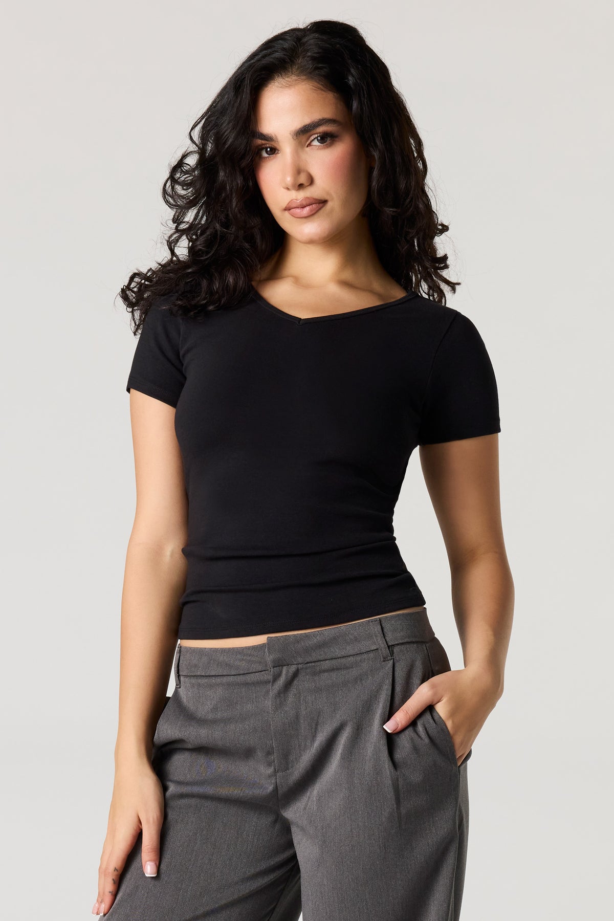 T-shirt à encolure en V